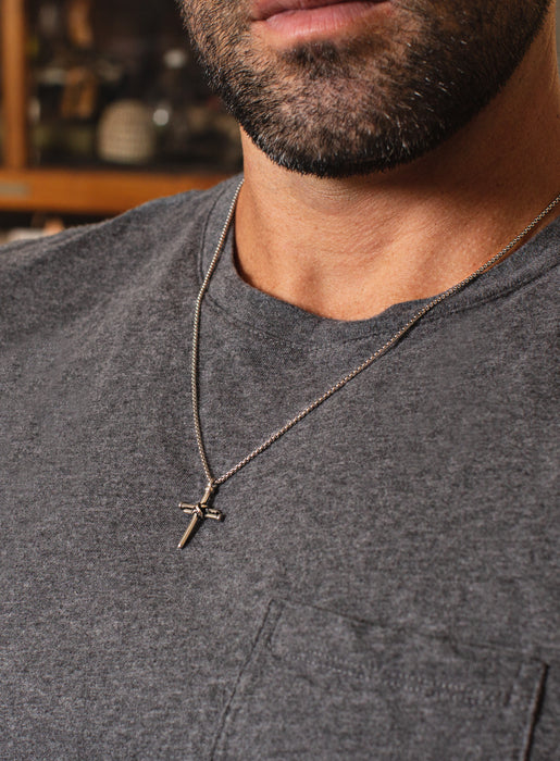 Stainless Steel Nail Cross Necklace for Men Necklaces We Are All Smith   