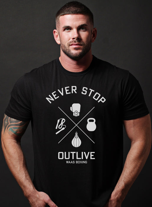 Never Stop / Outlive Short sleeve t-shirt  WE ARE ALL SMITH   