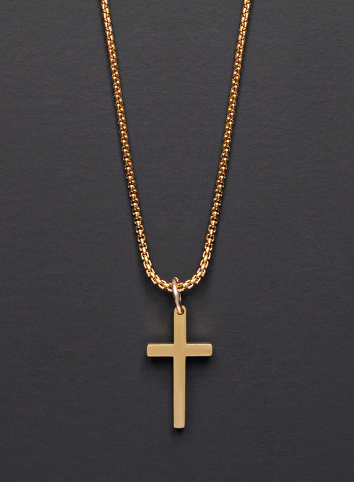 SMALL GOLD CROSS NECKLACE FOR MEN Jewelry We Are All Smith   