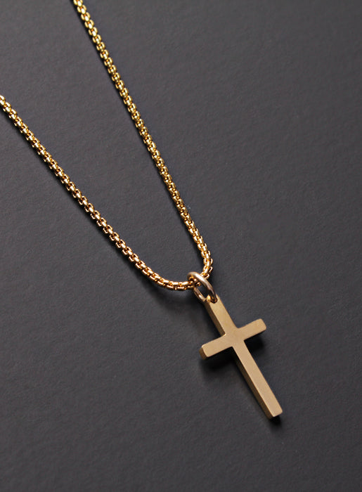 SMALL GOLD CROSS NECKLACE FOR MEN Jewelry We Are All Smith   