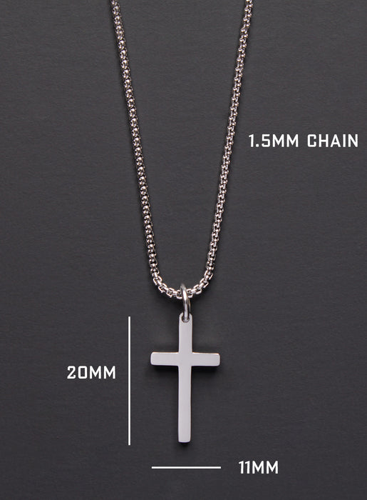 Jowaia 925 Sterling Silver Cross Necklace for Men With 2PCS Strong 24 Inch Stainless  Steel Rolo | Figaro Link Chain Durable Men's Crucifix Cross Pendant Necklace  Valentines Day Gifts for Boys Men | Amazon.com