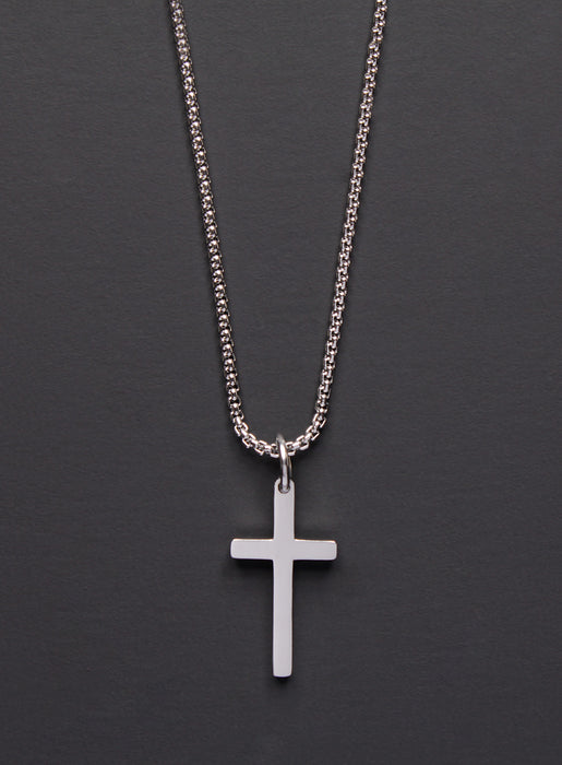 SMALL STAINLESS STEEL CROSS NECKLACE FOR MEN Jewelry We Are All Smith   