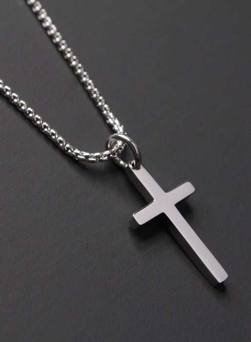 SMALL STAINLESS STEEL CROSS NECKLACE FOR MEN Jewelry We Are All Smith   