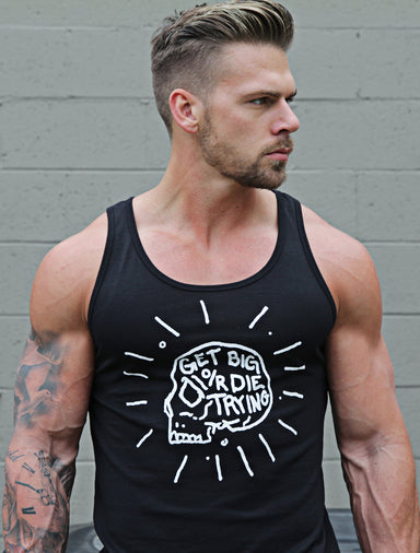 "Get Big or Die Trying" Black Tank Top  WE ARE ALL SMITH   