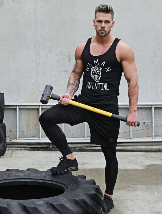 "Human Potential" Black Tank Top  WE ARE ALL SMITH   