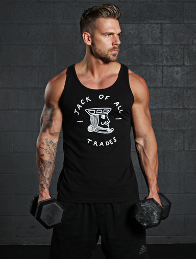 "Jack of all trades" Black Tank Top  WE ARE ALL SMITH   