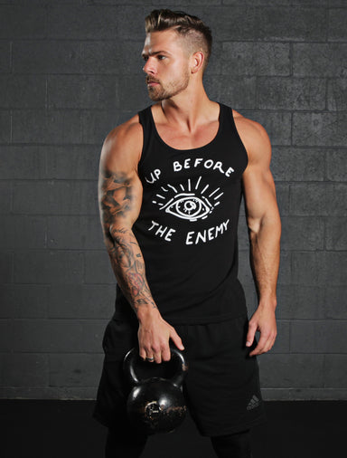 "Up Before the Enemy" Black Tank Top  WE ARE ALL SMITH   