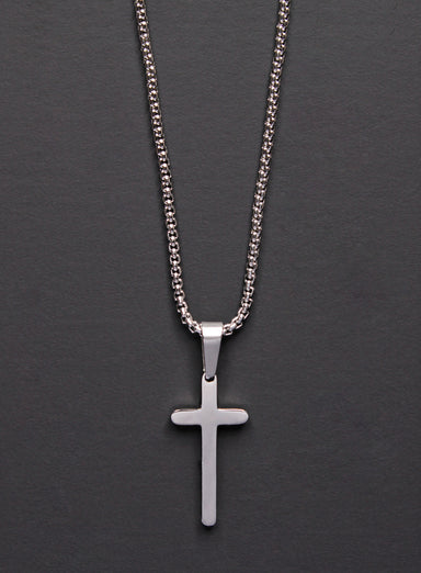 Men's Gold Ion Plated Apostle Cross Pendant Necklace