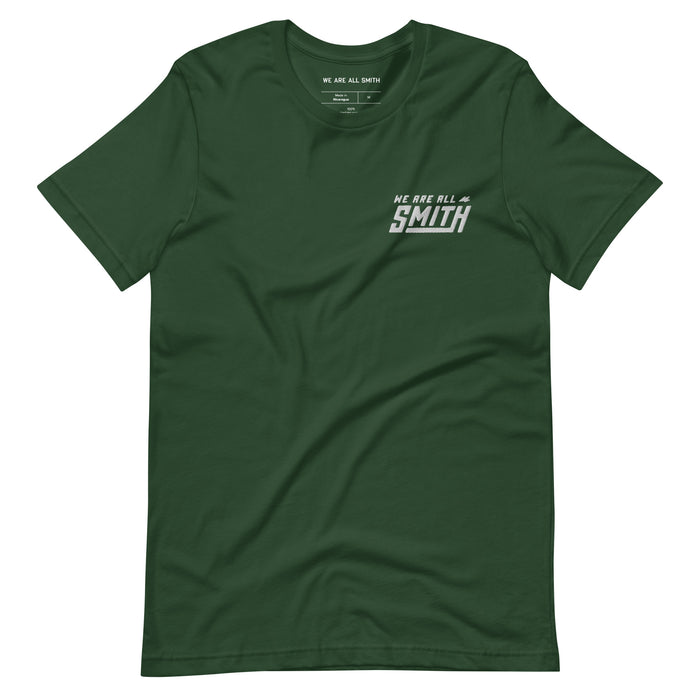 Emerald Green Embroidered WAAS logo Unisex t-shirt  WE ARE ALL SMITH: Men's Jewelry & Clothing. S  